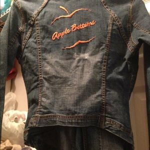 Women's Denim Jacket . Distressed look .